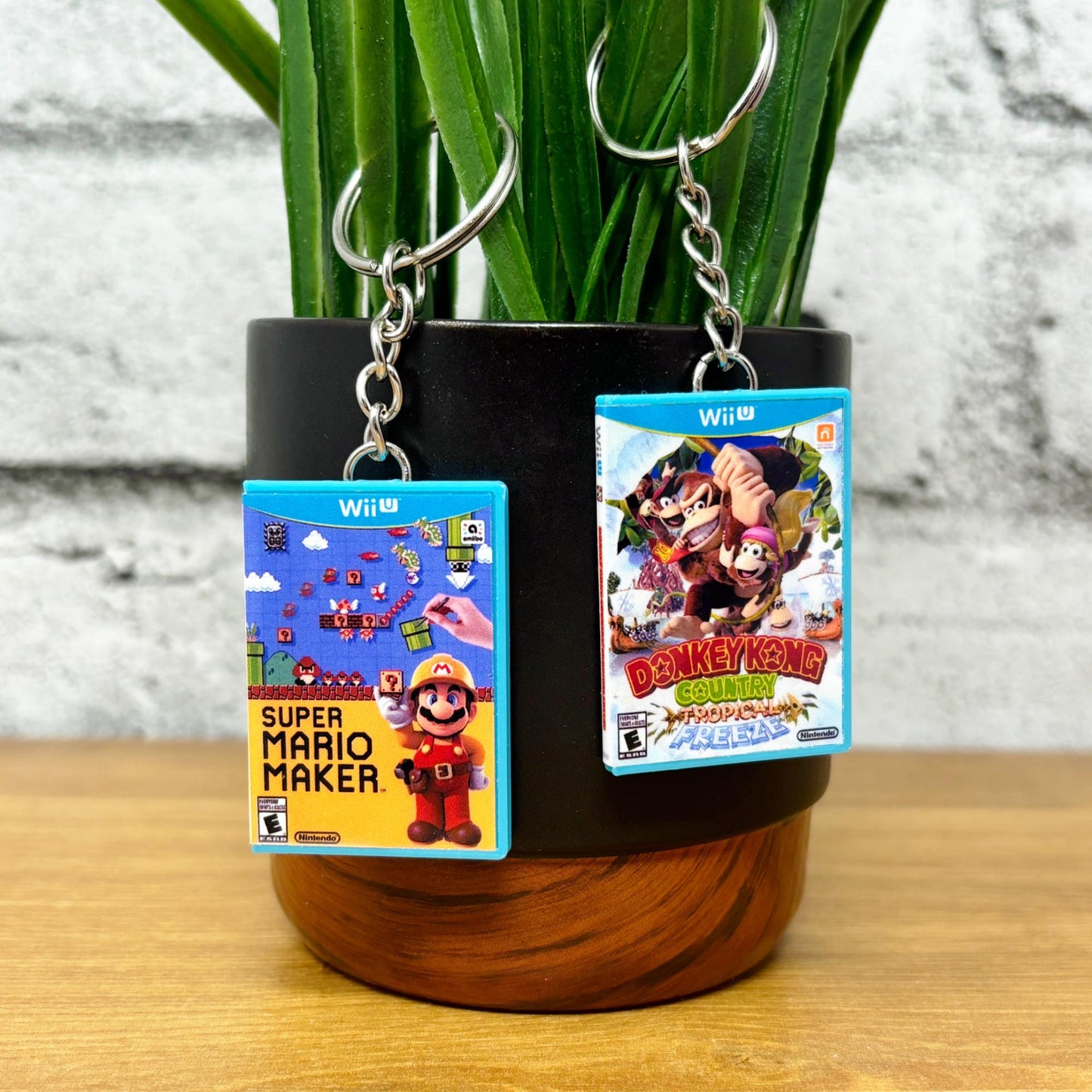 Mini Nintendo Wii U Game Case Keychains