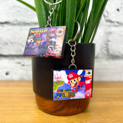 Mini Nintendo N64 Game Case Keychains