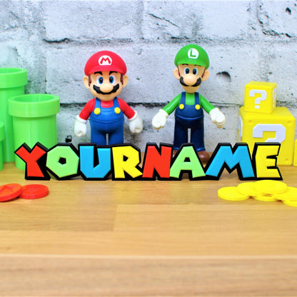 Super Mario Nameplate Collection - Customizable