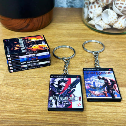 Mini Sony PS2 Game Case Keychains