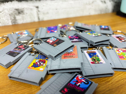 Mini Nintendo NES Game Cartridge Keychains