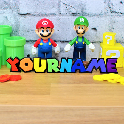 Super Mario Nameplate Collection - Customizable