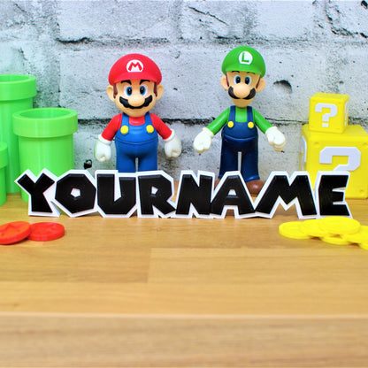 Super Mario Nameplate Collection - Customizable