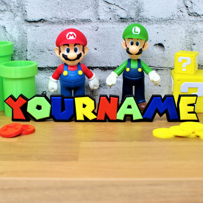 Super Mario Nameplate Collection - Customizable