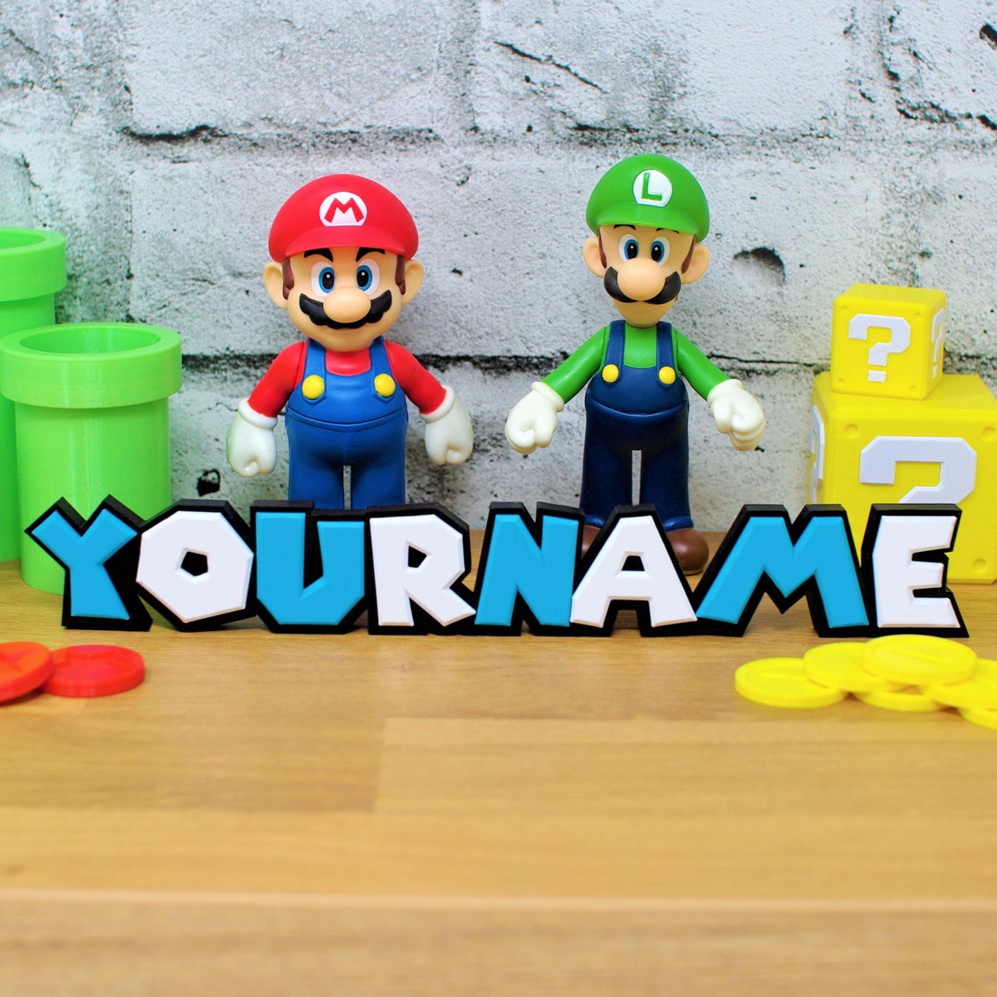 Super Mario Nameplate Collection - Customizable