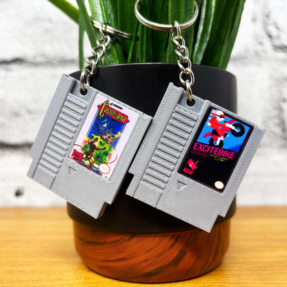 Mini Nintendo NES Game Cartridge Keychains