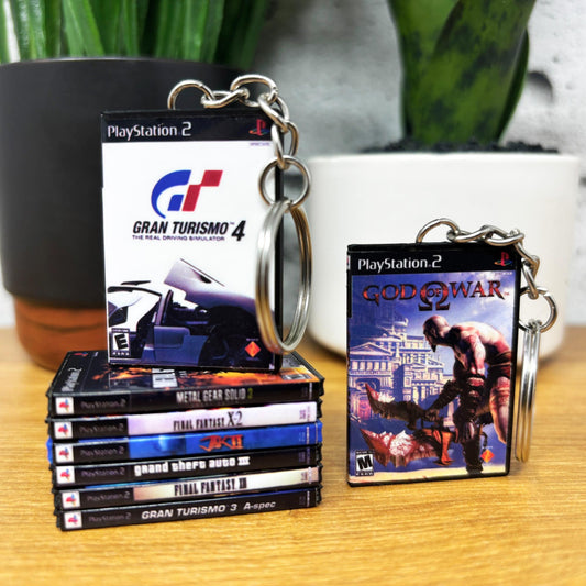 Mini Sony PS2 Game Case Keychains