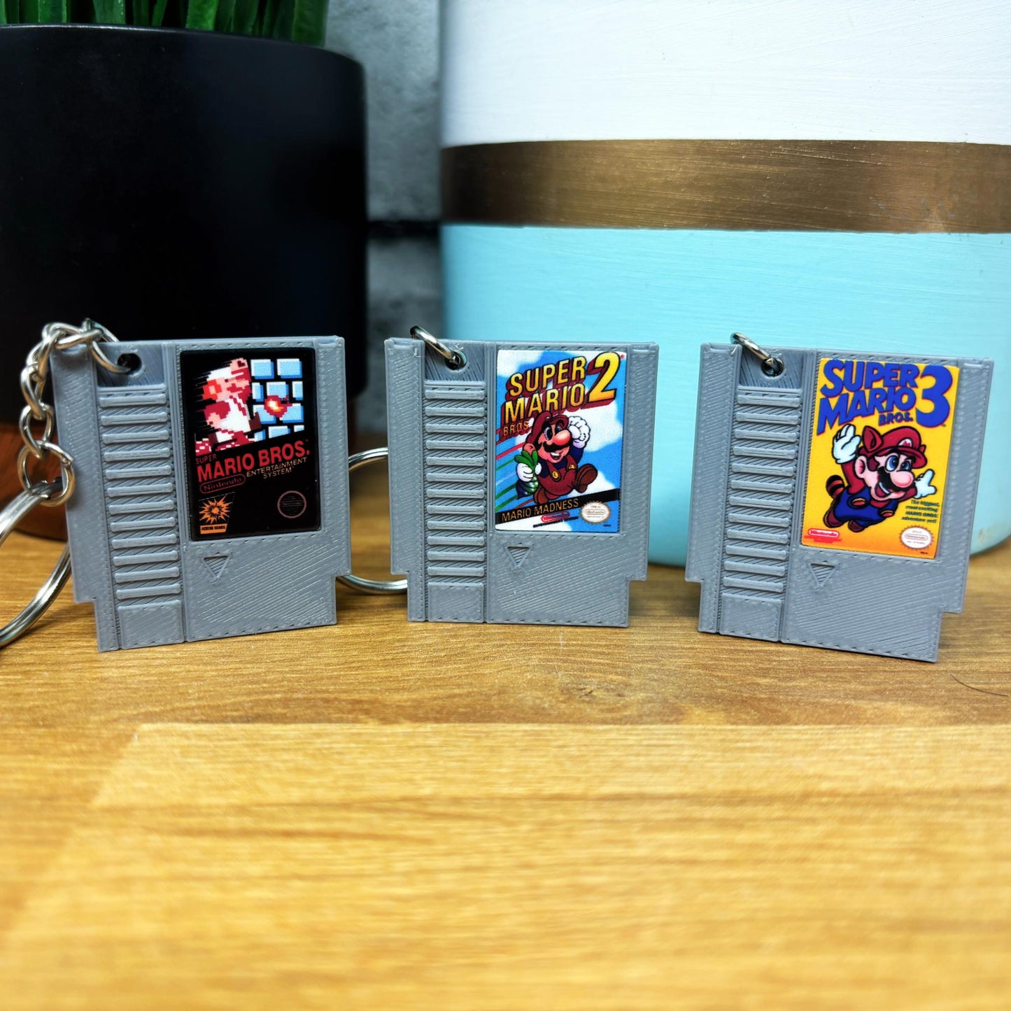 Mini Nintendo NES Game Cartridge Keychains