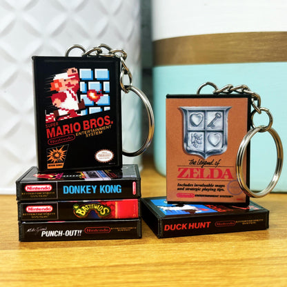 Mini Nintendo NES Game Case Keychains