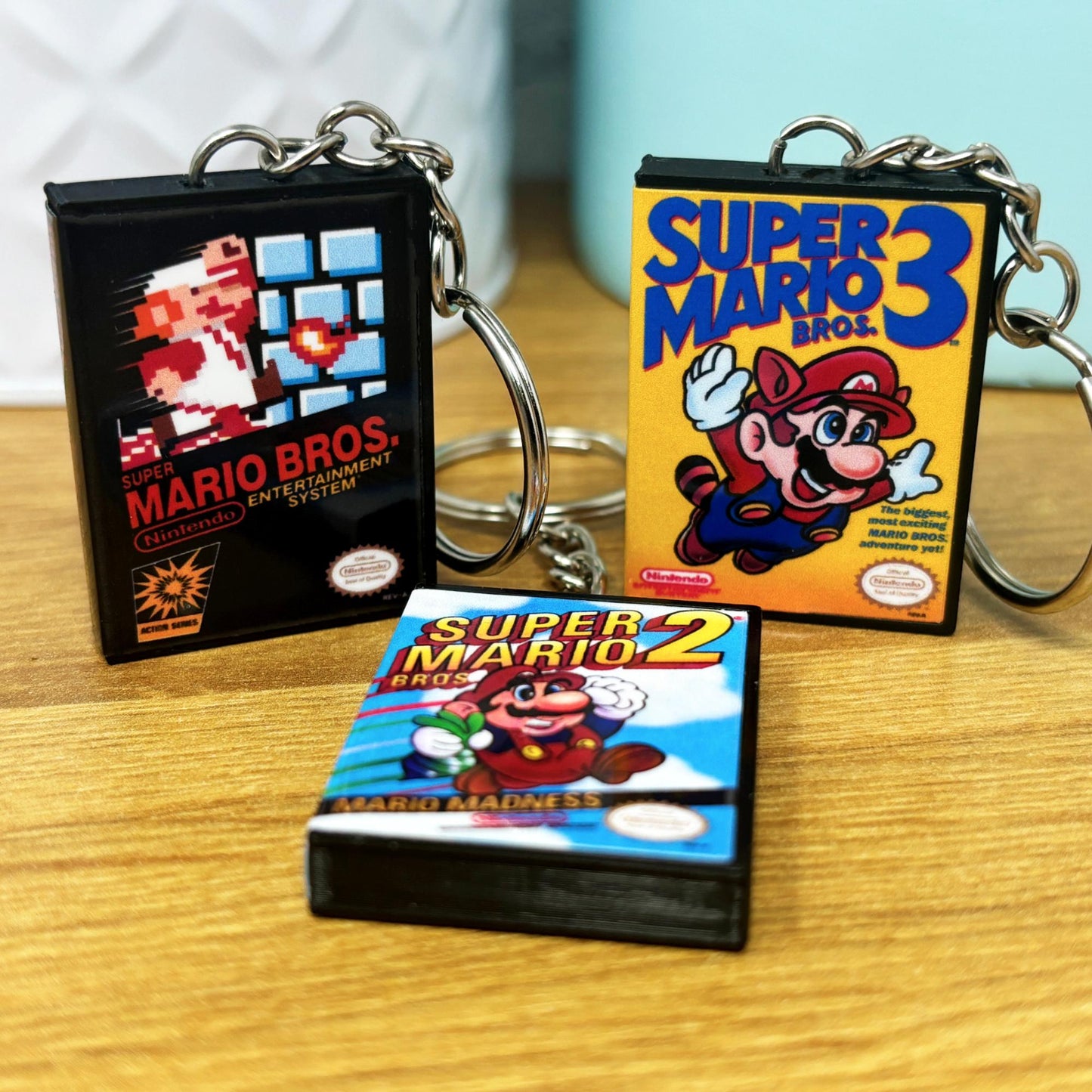 Mini Nintendo NES Game Case Keychains