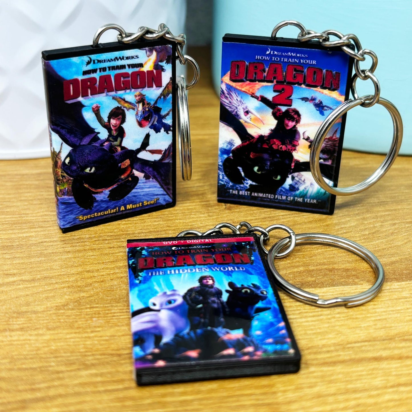 Mini Animated DVD Case Keychains (A-K)