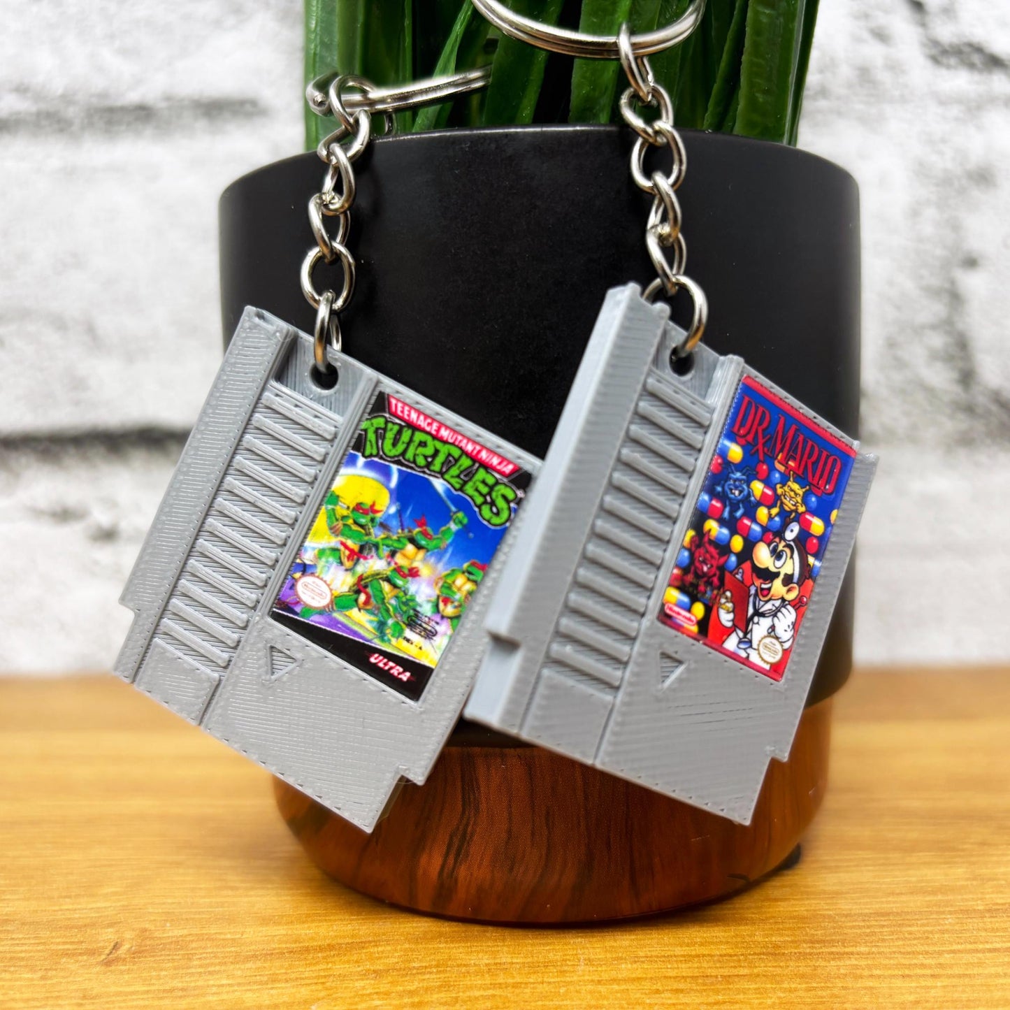 Mini Nintendo NES Game Cartridge Keychains